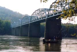[photo, Fishermen on Potomac River near Point of Rocks Bridge, Point of Rocks, Maryland]