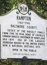 [photo, Hampton  National Historic Site, Towson, Maryland]