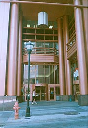 [photo, William Donald Schaefer Tower entrance, 6 St. Paul St., Baltimore, Maryland]