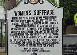 [photo, Women's Suffrage Historical Marker, Overlea, Maryland]