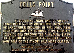 [photo, Fells Point historical marker, Fells Point, Baltimore, Maryland]